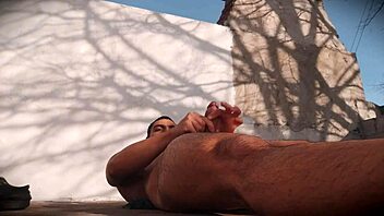 What if this sexy monster cock gets stroked outdoors in a satisfying hard masturbation session?