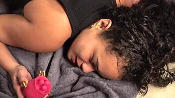 Powerful Vibrator Flower Gives Stepsister Two Intense Orgasms In POV View