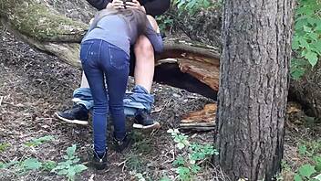 i spied on our girlfriend with my friend in the forest for passionate lesbian licks
