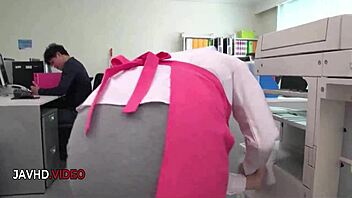 Asian Office Lady Chihiro Akino Delivers Hardcore Blowjob For A Sizzling Creampie Finish.