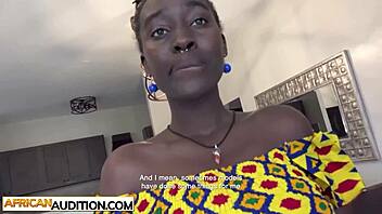 i watched this african beauty get exploited at a fake music video audition by a big dick white male