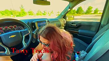 Smoking Hot Milf Hitchhiker Sucks Cock Dry For Ride With Shaved Pussy Ride