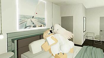 Bold Rider Takes on Average Roblox Condo Experience with Intense Cowgirl Sex Action
