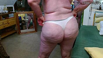 Curvy mature woman with big ass and hairy pussy does interracial humiliation roleplay