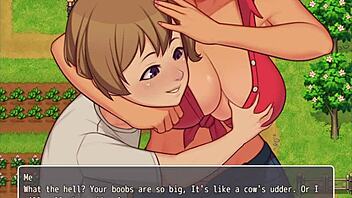 Daily lives of my countryside big tits milf hentai adventure begins