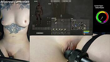 Twitch streamer gets naked in Rust while chat teases her pussy with vibrator 😈 part 2