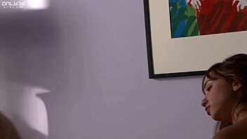 Louisa Lanewood positions Lux Kassidy for intimate toy play and close cunilingus session