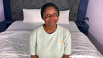 Hey, check out this casting with beautiful ebony Elizabeth showing off her cute boobs and shaved pussy in masturbation fun.