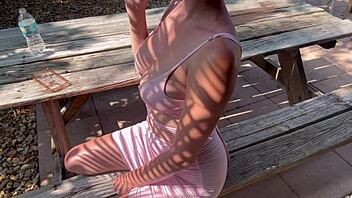 italian big tits milf artemisia love outside wearing a tight dress horny af