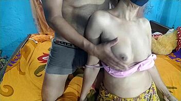 Indian village bhabhi gets orgasm from husband with blowjob and rough pussy fucking in home MMS