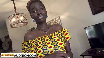 i watched this african beauty get exploited at a fake music video audition by a big dick white male