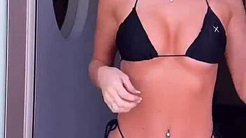 boutinela all black bikini compilation closer in the club