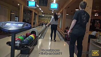 Oh My God, Lucky Fucker Picks Up Hot Young Wife for Outdoor Public Fucking in Czech Bowling Alley!