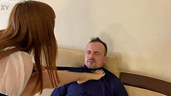 oh god these reckless pervs are humiliatin the teacher by spittin all over his face in double femdom