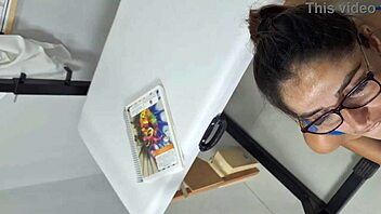 oh teacher, your big tits feel amazing while i'm fucking you hard, said the student