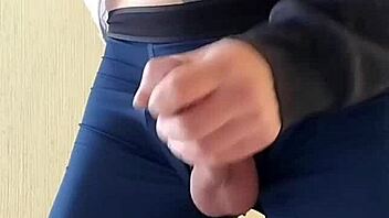 Would you like to jerk off this huge cock in a quick outdoor homemade session?