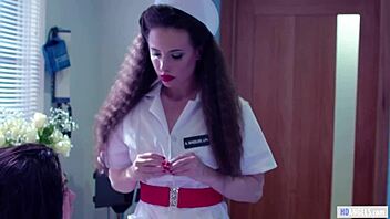 What a strange hospital with lesbian nurses and doctors licking pussy in group action!