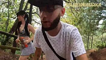 While we exercised in the forest Yenifer lets me enter her without protection and finish inside