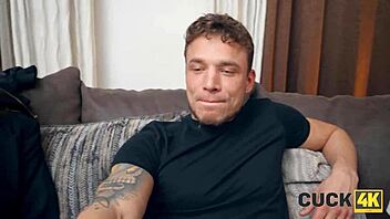 Can your tight pussy resist this hot jerk in cuckold action?