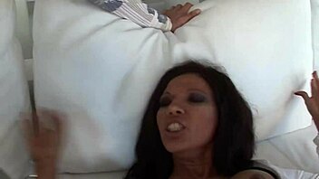 Wild slut handles double penetration with anal and pussy fucking ending in facial cumshots