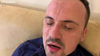 oh god these reckless pervs are humiliatin the teacher by spittin all over his face in double femdom