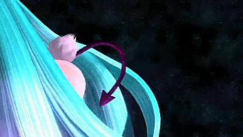 i love hatsune miku in sweet devil project diva with full nude bunny costume goddess tits ass pussy