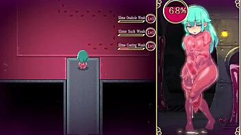 Futanari Mage Kanade Encounters Slime In Dungeon Quest With Lactating Handjob And Ass Play