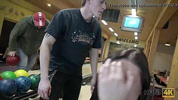Oh My God, Lucky Fucker Picks Up Hot Young Wife for Outdoor Public Fucking in Czech Bowling Alley!