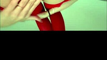 oh how deliciously rossmexicana masturbates with her red stockings feeling every intense thrill