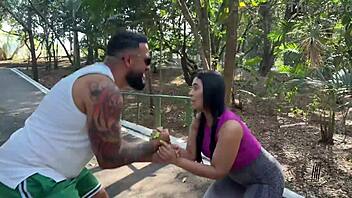 This curvy Brazilian housewife gets her big ass fucked hard by monster cock in amateur session