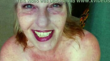 Curvy mature woman with big ass and hairy pussy does interracial humiliation roleplay