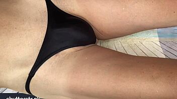 Hey, wanna hear waves in sexy bikini while I jerk my cock? Masturbation on the beach?