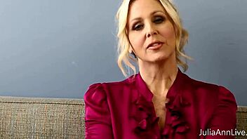 baddest julia ann pleasures her big pussy lips and ass in solo masturbation