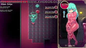 Futanari Mage Kanade Encounters Slime In Dungeon Quest With Lactating Handjob And Ass Play