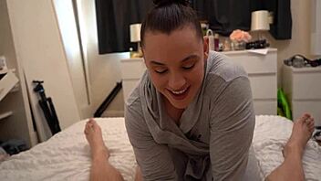 i feel so excited when cute girl with big ass sneaks in and sucks my cock wet until cum in mouth close up.