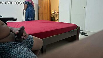 Are you watching this maid giving a handjob to her owner?