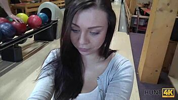 Oh My God, Lucky Fucker Picks Up Hot Young Wife for Outdoor Public Fucking in Czech Bowling Alley!