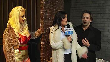 Katie Kaliana and Jasmine Black fuck side by side during a foursome with blowjob doggystyle riding and creampie action