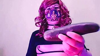 Trailer Shows Cute Latina Transsexual Maddy Diamond Masturbating Solo with Cucumber for First Time in Cosplay Fingering