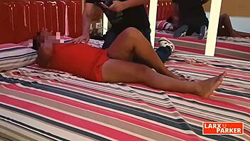 i'm this cute chubby brunette latina getting a full body massage in room casting