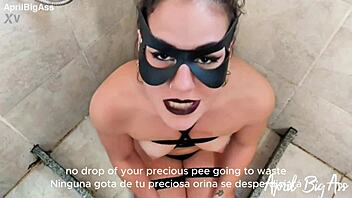 Slut chugs over 10 liters of piss in brutal day 1 training with deepthroat gagging blowjob