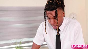 Busty mature milf boss lana lee tests hung bbc stud kaby snow in steamy office interview fuck session