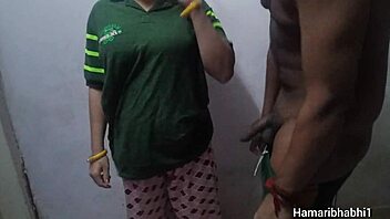 Indian Desi Wife Fucks Husbands Friend Hard At Work In Quickie Clothed Sex!