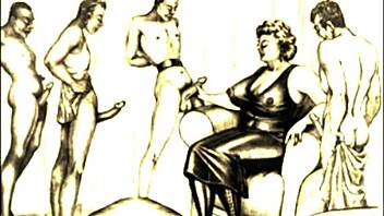 Vintage EROTIC ART showcases retro hairy antique styles in classic form.