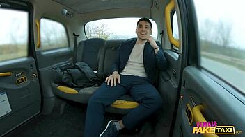 Hey if you get that big cock hard in the backseat you'll score a discount and a rough fuck in this fake taxi ride