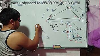 Asian Nerd Student Explores Bedroom Triangle With Teacher