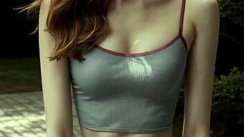 Lingerie Models Pose Sexy Under Cherry Blossom Trees With Barefoot Elegance