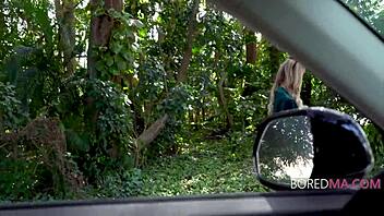 Curvy milf tempts with outdoor pussy play and intense fucking session