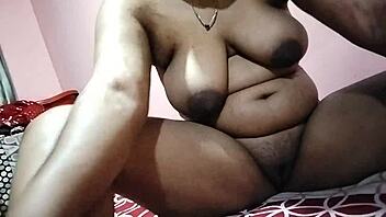 Big boobs Indian village wife enjoys hot moments