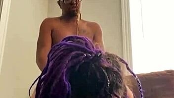 Broke purple dreadhead emo goth takes rough pounding from hard dick
